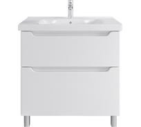 Тумба с раковиной RUVANN BELLO 80 + Гармония 80 в ванную, напольная Т.BELLO.Э-80Н-KIT-GAR