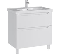 Тумба с раковиной RUVANN BELLO 80 + Гармония 80 в ванную, напольная Т.BELLO.Э-80Н-KIT-GAR