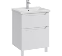 Тумба с раковиной RUVANN BELLO 60 + Миранда 60 в ванную, напольная Т.BELLO.Э-60Н-KIT-MIR