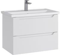 Тумба с раковиной RUVANN BELLO 80 + Фостер 80 в ванную, подвесная Т.BELLO.Э-800П-KIT-FOS
