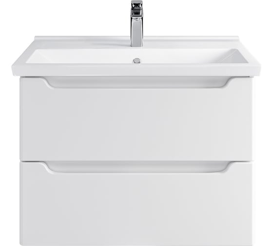 Тумба с раковиной RUVANN BELLO 80 + Фест 80 в ванную, подвесная Т.BELLO.Э-800П-KIT-FES