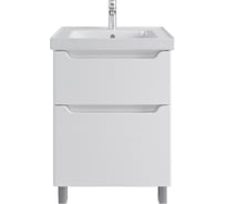 Тумба с раковиной RUVANN BELLO 60 + Грейс 60 в ванную, напольная Т.BELLO.Э-60Н-KIT-GRE