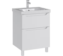 Тумба с раковиной RUVANN BELLO 60 + Грейс 60 в ванную, напольная Т.BELLO.Э-60Н-KIT-GRE