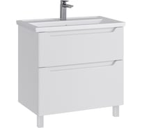 Тумба с раковиной RUVANN BELLO 80 + Фостер 80 в ванную, напольная Т.BELLO.Э-80Н-KIT-FOS
