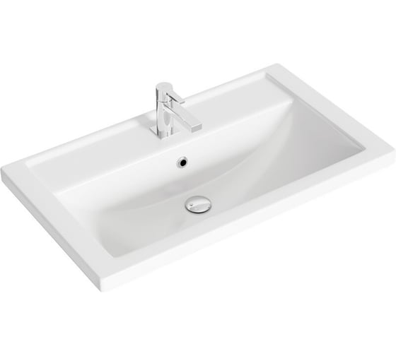 Тумба с раковиной RUVANN BELLO 80 + Фостер 80 в ванную, напольная Т.BELLO.Э-80Н-KIT-FOS