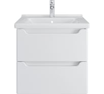 Тумба с раковиной RUVANN BELLO 60 + Миранда 60 в ванную, подвесная Т.BELLO.Э-60П-KIT-MIR