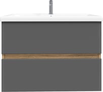 Тумба с раковиной RUVANN VAUS 70 + Миранда 70 в ванную, подвесная Т.VAUS.П-70П-KIT-MIR