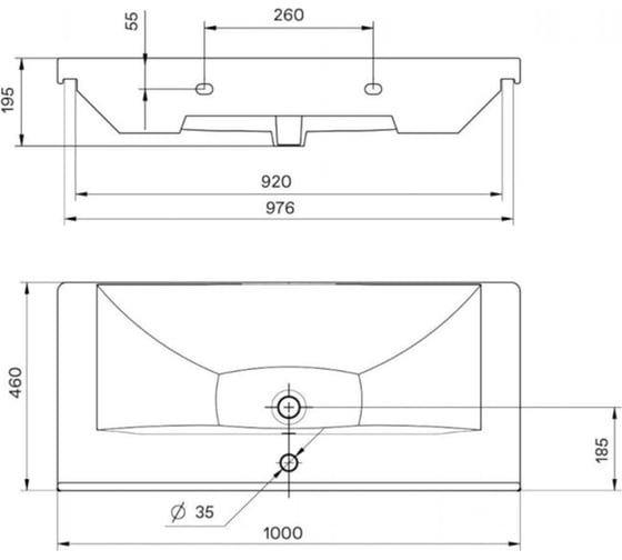 Тумба с раковиной RUVANN VAUS 100 + Миранда 100 в ванную, подвесная Т.VAUS.П-100П-KIT-MIR