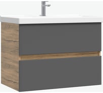 Тумба с раковиной RUVANN VAUS 80 + Фест 80 в ванную, подвесная Т.VAUS.П-80П-KIT-FES