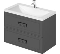Тумба с раковиной подвесная ИТАНА Pino 90 903x482x640 Графит 4657821041468