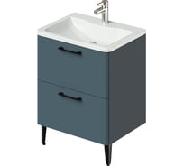 Напольная тумба с раковиной ИТАНА Nais 60 2.0 595x450x780 Антрацит 4657810335219