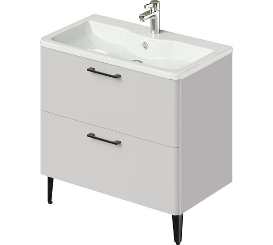 Напольная тумба с раковиной ИТАНА Nais 80 2.0 794x456x783 Керамик 4657810335066