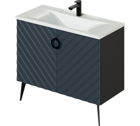 Напольная тумба с раковиной ИТАНА Palladio 100 2.0 987x438x849 Маренго софт 4657810339989 1