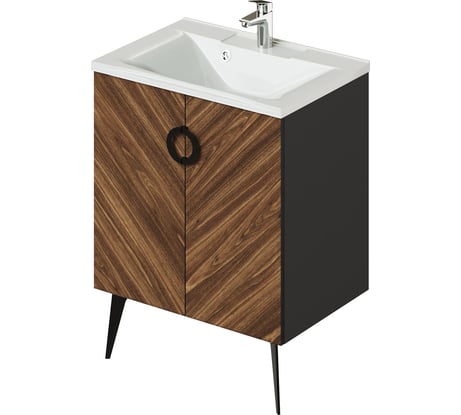 Напольная тумба с раковиной ИТАНА Palladio 65 642x442x847 Дуб бурбон 4657810333727