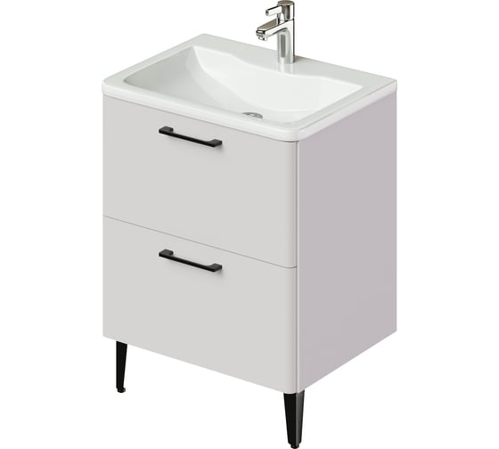Напольная тумба с раковиной ИТАНА Nais 60 2.0 595x450x780 Керамик 4657810335226 1