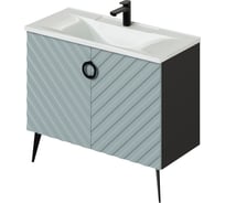 Напольная тумба с раковиной ИТАНА Palladio 100 2.0 987x438x849 Green wood TS 843-SFT 4657821041291