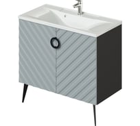 Напольная тумба с раковиной ИТАНА Palladio 90 2.0 895x447x847 Green wood 4657821041260