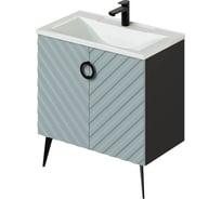 Напольная тумба с раковиной ИТАНА Palladio 80 2.0 787x444x847 Green wood 4657821041239