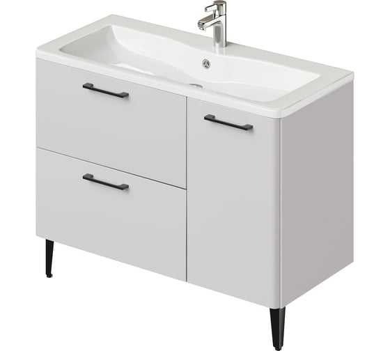 Напольная тумба с раковиной ИТАНА Nais 100 2.0 1002x450x780 Керамик 4657810334823 1