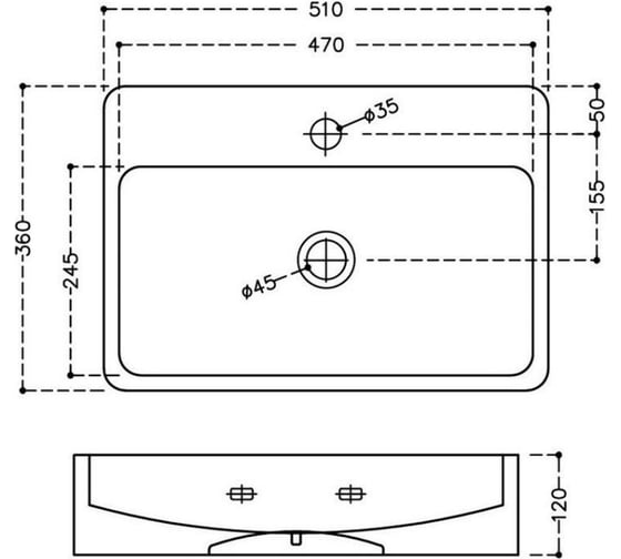 Раковина на столешницу Jaquar белая 00065683 FLS-WHT-5931