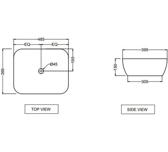 Раковина на столешницу Jaquar белая 00065698 JDS-WHT-25909