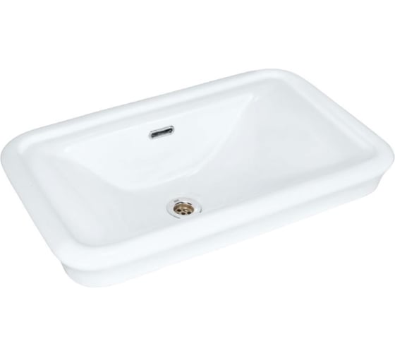 Встраиваемая раковина Jaquar с переливом, белая 00065679 ARS-WHT-39601