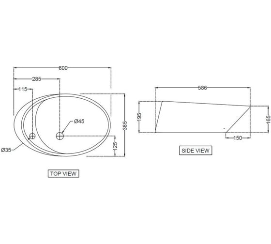 Раковина на столешницу Jaquar белая 00065694 VGS-WHT-81931N