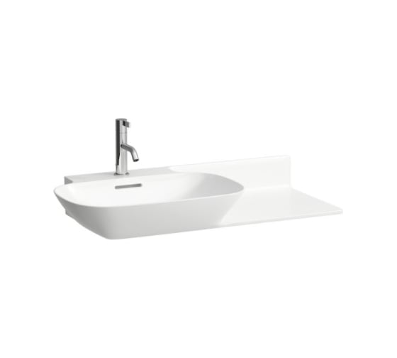Раковина Laufen INO с полочкой справа 900х360/450мм, SaphirKeramik цвет белый 00040497 8.1330.2.000.104.1
