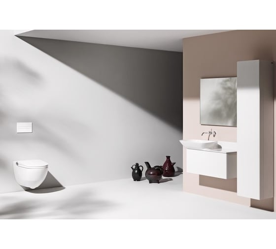 Раковина Laufen INO с полочкой слева 900х360/450мм, SaphirKeramik, цвет белый 00036223 8.1330.1.000.104.1