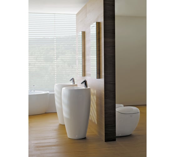 Раковина с пьедесталом Laufen Alessi One 52x53 см, с отверстием для смесителя, покрытие LCC 00031355 8.1197.2.400.104.1