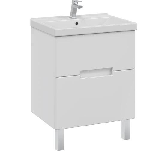 Тумба с раковиной в ванную RUVANN KANI 50 + Фест 50 напольная Т.KANI.П-50Н-KIT-FES