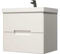 Тумба с раковиной в ванную RUVANN KANI 60 + Грейс 60 подвесная Т.KANI.П-60П-KIT-GRE