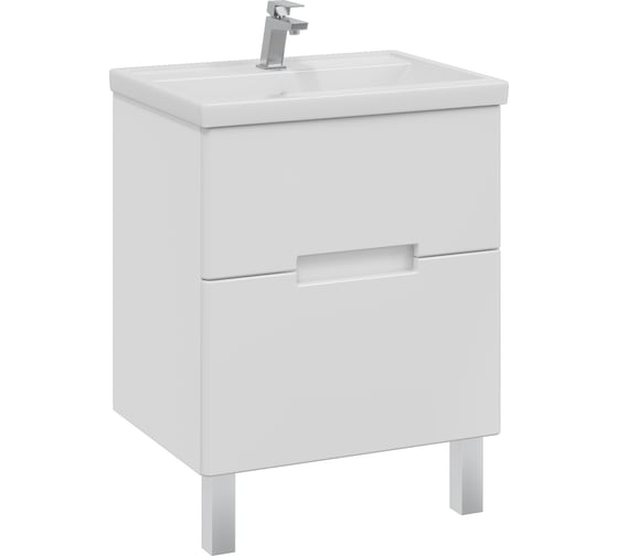 Тумба с раковиной в ванную RUVANN KANI 50 + Фостер 50 напольная Т.KANI.П-50Н-KIT-FOS