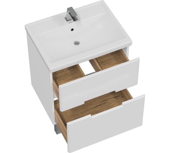 Тумба с раковиной в ванную RUVANN KANI 50 + Фостер 50 напольная Т.KANI.П-50Н-KIT-FOS 1