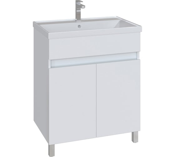 Тумба с раковиной в ванную RUVANN FORTO 70 + Фостер 70 напольная Т.FORTO.П-70Н-KIT-FOS