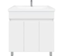 Тумба с раковиной в ванную RUVANN FORTO 80 + Фостер 80 напольная Т.FORTO.П-80Н-KIT-FOS