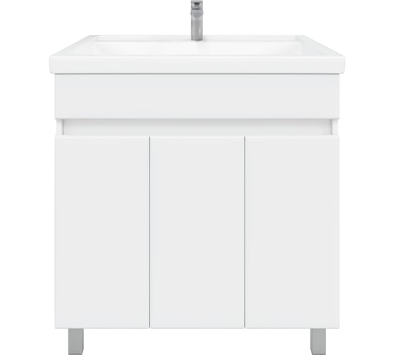 Тумба с раковиной в ванную RUVANN FORTO 80 + Фостер 80 напольная Т.FORTO.П-80Н-KIT-FOS 1