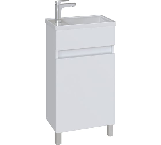 Тумба с раковиной в ванную RUVANN FORTO 45 + Фостер 45 напольная Т.FORTO.П-45Н-KIT-FOS
