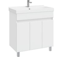 Тумба с раковиной в ванную RUVANN FORTO 80 + Фест 80 напольная Т.FORTO.П-80Н-KIT-FES
