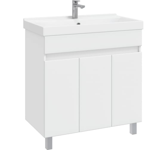 Тумба с раковиной в ванную RUVANN FORTO 80 + Фест 80 напольная Т.FORTO.П-80Н-KIT-FES