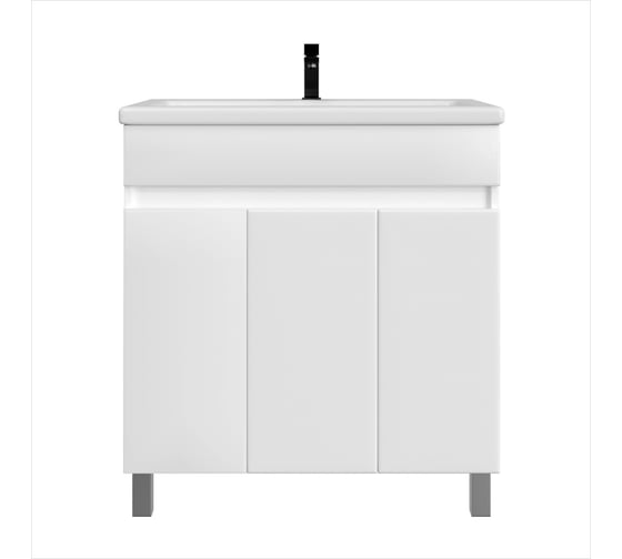 Тумба с раковиной в ванную RUVANN FORTO 80 + Como 80 напольная Т.FORTO.П-80Н-KIT-COM