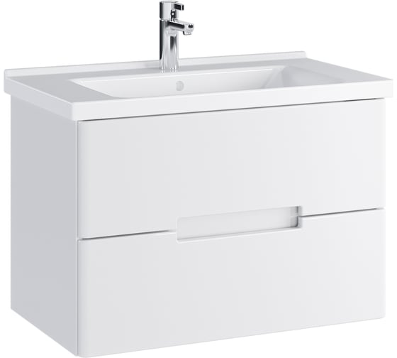 Тумба с раковиной в ванную RUVANN KANI 70 + Миранда 70 подвесная Т.KANI.П-70П-KIT-MIR