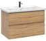 Тумба с раковиной в ванную RUVANN DREVA 70 + Фостер 70 подвесная Т.DREVA.Д-70П-KIT-FOS 1