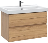 Тумба с раковиной в ванную RUVANN DREVA 80 + Фест 80 подвесная Т.DREVA.Д-80П-KIT-FES