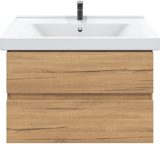 Тумба с раковиной в ванную RUVANN DREVA 80 + Миранда 80 подвесная Т.DREVA.Д-80П-KIT-MIR
