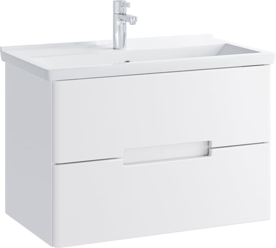 Тумба с раковиной в ванную RUVANN KANI 80 + Фест 80 подвесная Т.KANI.П-80П-KIT-FES