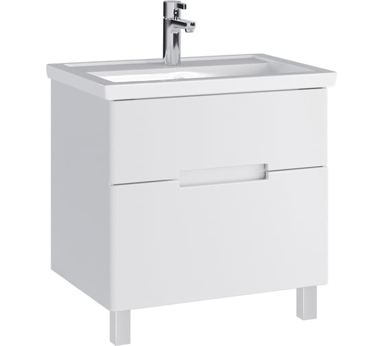 Тумба с раковиной в ванную RUVANN KANI 80 + Фостер 80 напольная Т.KANI.П-80Н-KIT-FOS