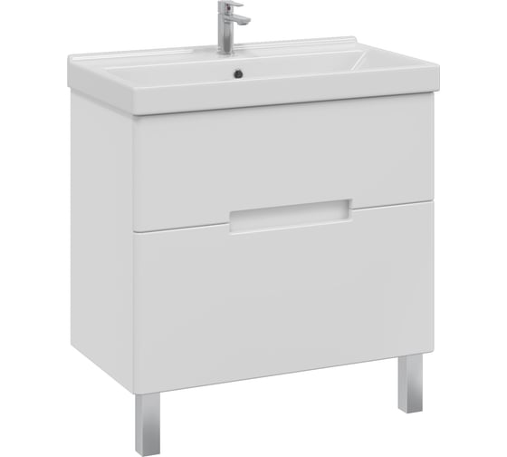 Тумба с раковиной в ванную RUVANN KANI 80 + Фест 80 напольная Т.KANI.П-80Н-KIT-FES