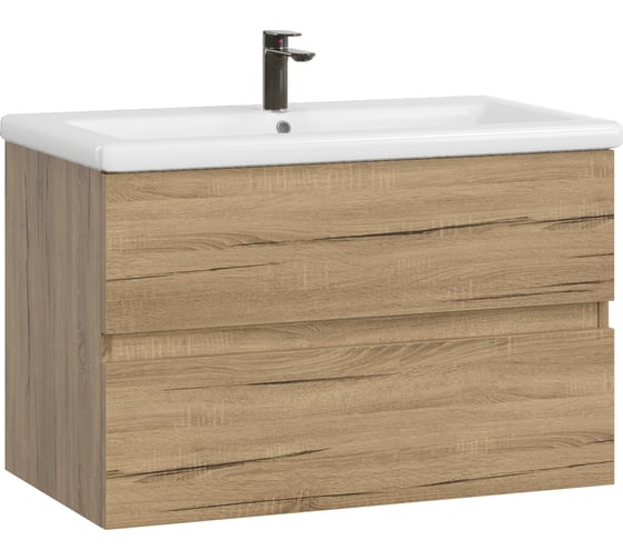 Тумба с раковиной в ванную RUVANN DREVA 70 + Como 70 подвесная Т.DREVA.Д-70П-KIT-COM