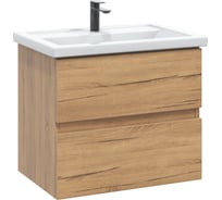 Тумба с раковиной в ванную RUVANN DREVA 50 + Фостер 50 подвесная Т.DREVA.Д-50П-KIT-FOS
